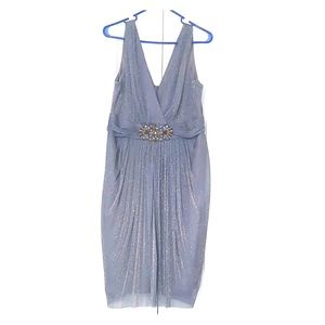 Ice Blue Badgley Mischka Collection cocktail dress